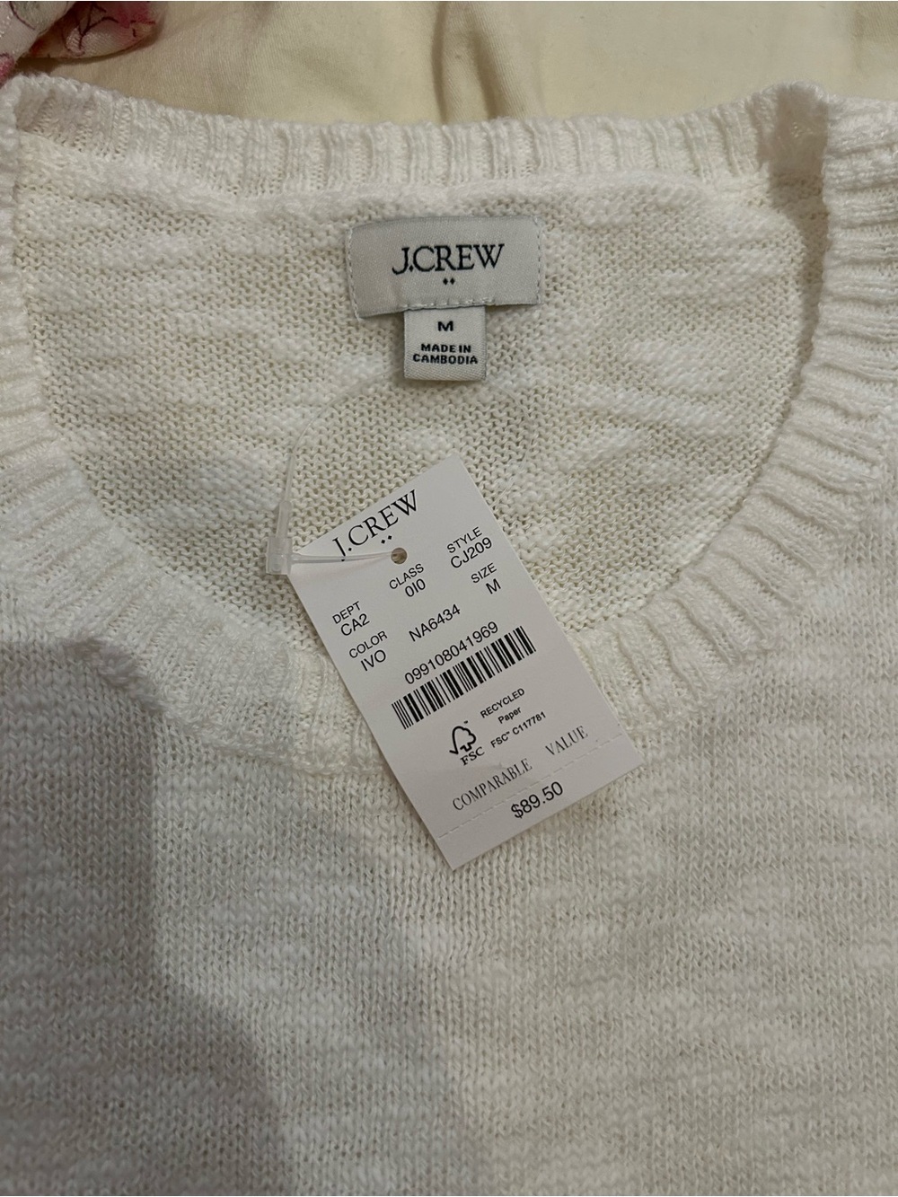 J.Crew Ivory/Cream Knit Sweater